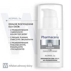 PHARMACERIS W ACIPEEL 3x Depigmentacyjne serum na przebarwienia na noc 30 ML